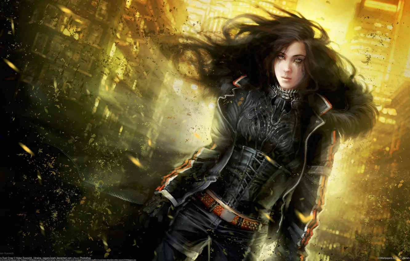 Photo wallpaper girl, the wind, CGWallpapers, Kira Dust Crow