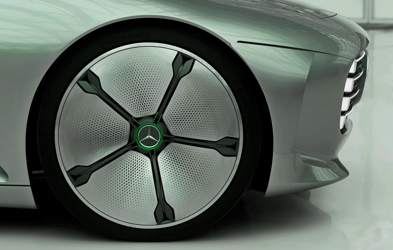 Photo wallpaper Mercedes-Benz, wheel, 2015, Intelligent Aerodynamic Automobile, Concept IAA
