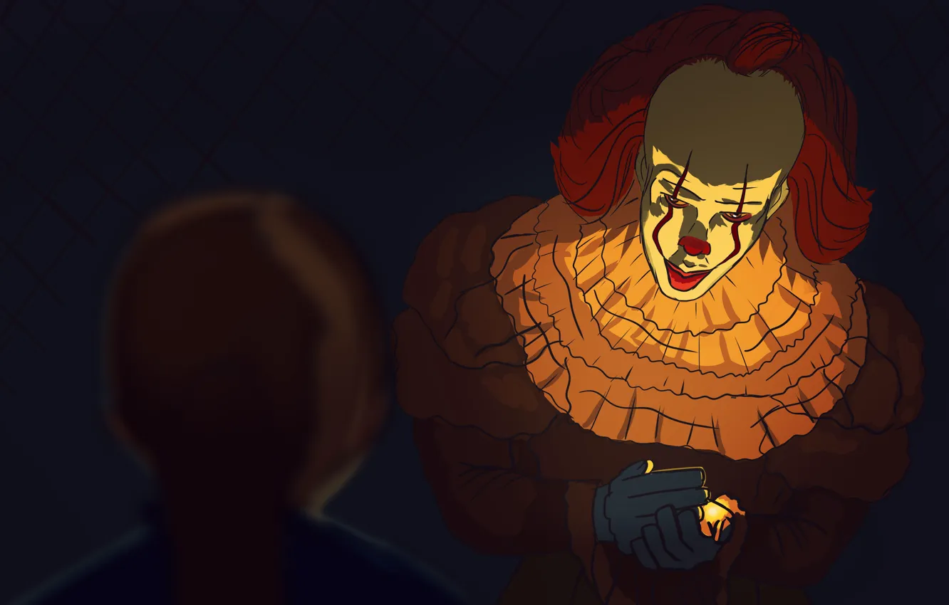 Photo wallpaper clown, horror, Stephen King, It, Pennywise
