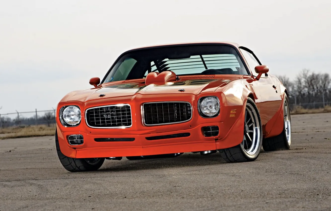 Photo wallpaper Orange, Trans Am, Pontiac Firebird, Muscle classic