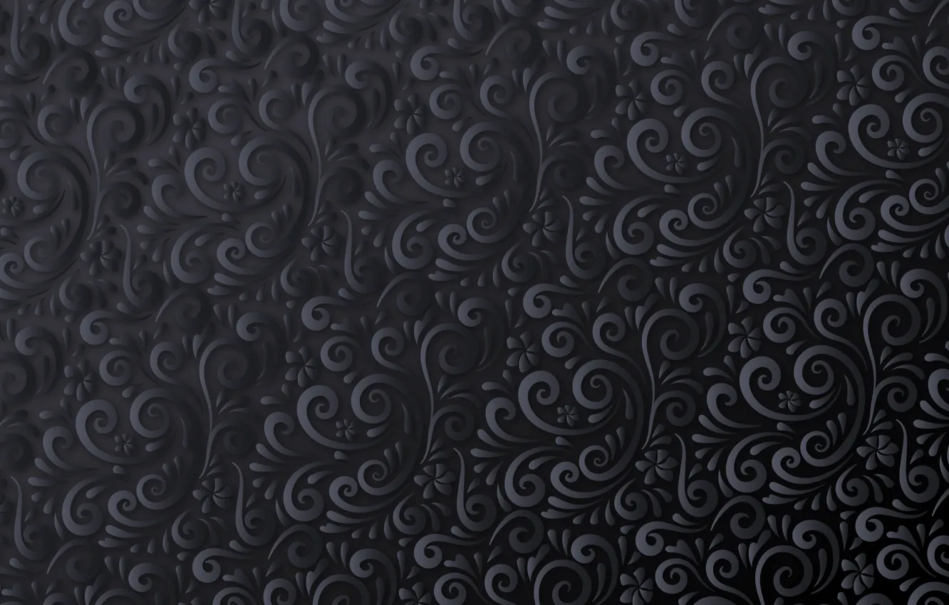 Photo wallpaper background, pattern, black, ornament