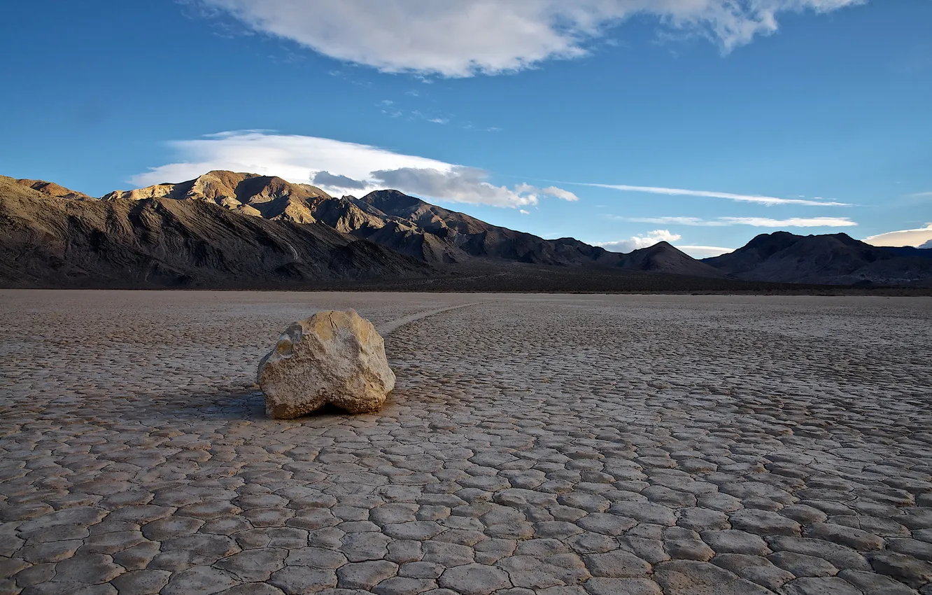 Photo wallpaper landscape, stones, valley