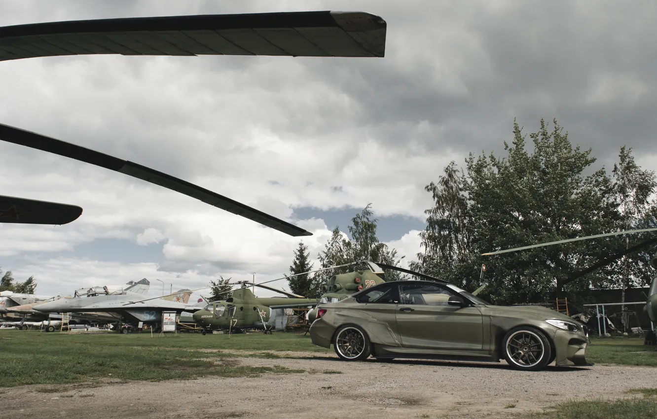 Photo wallpaper bmw, BMW, helicopter