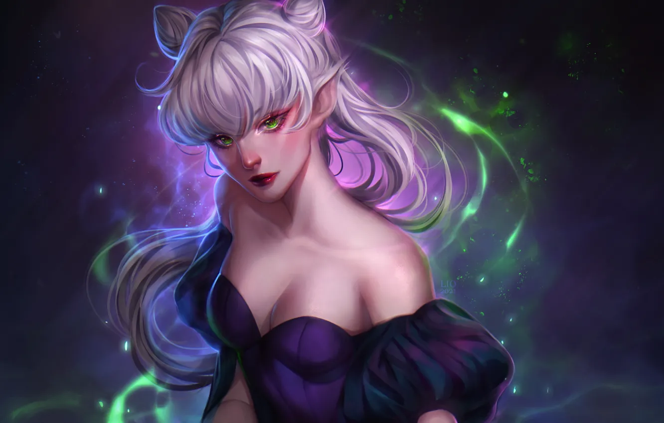 Photo wallpaper girl, fantasy, pointy ears, by Ladygelion