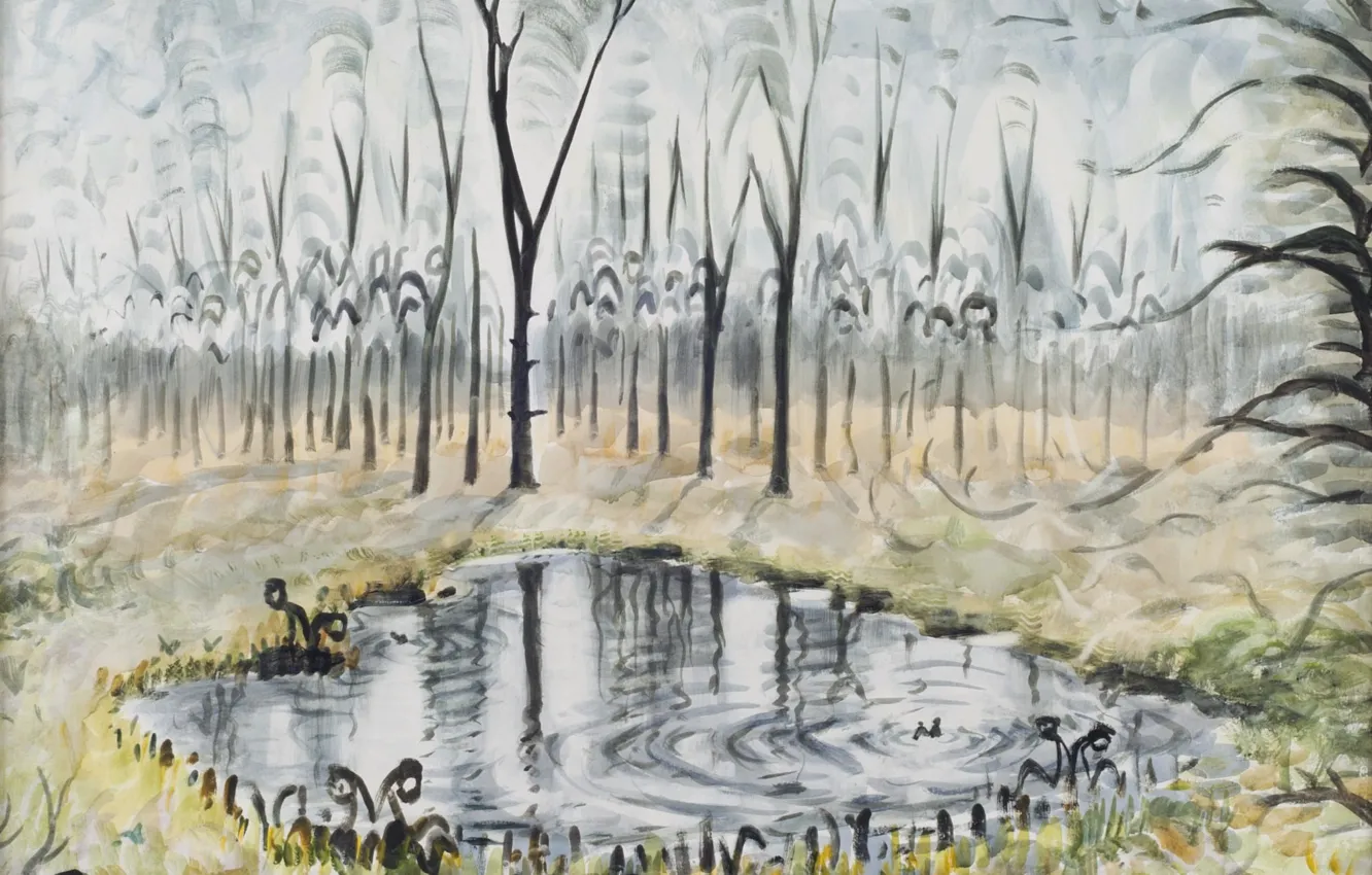 Photo wallpaper 1946, Charles Ephraim Burchfield, Song of Spring