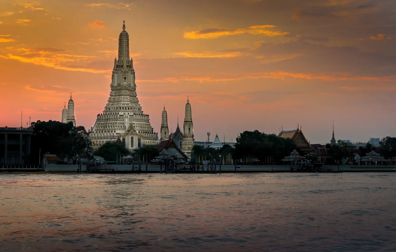 Photo wallpaper Thailand, Nadezhda Demkina, The Temple of the Morning Dawn, Wata Arun