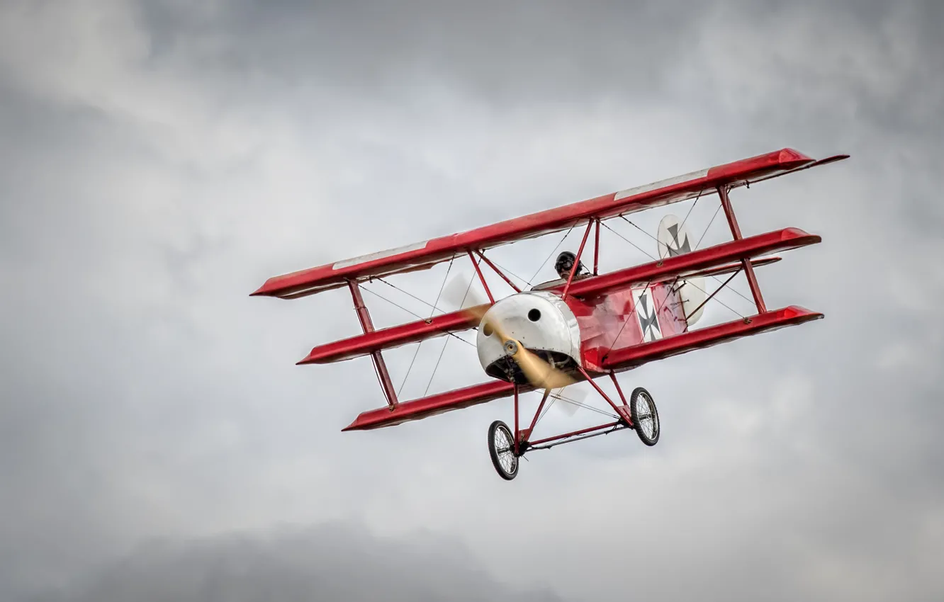 Photo wallpaper aviation, army, the plane, the red Baron, Triplane