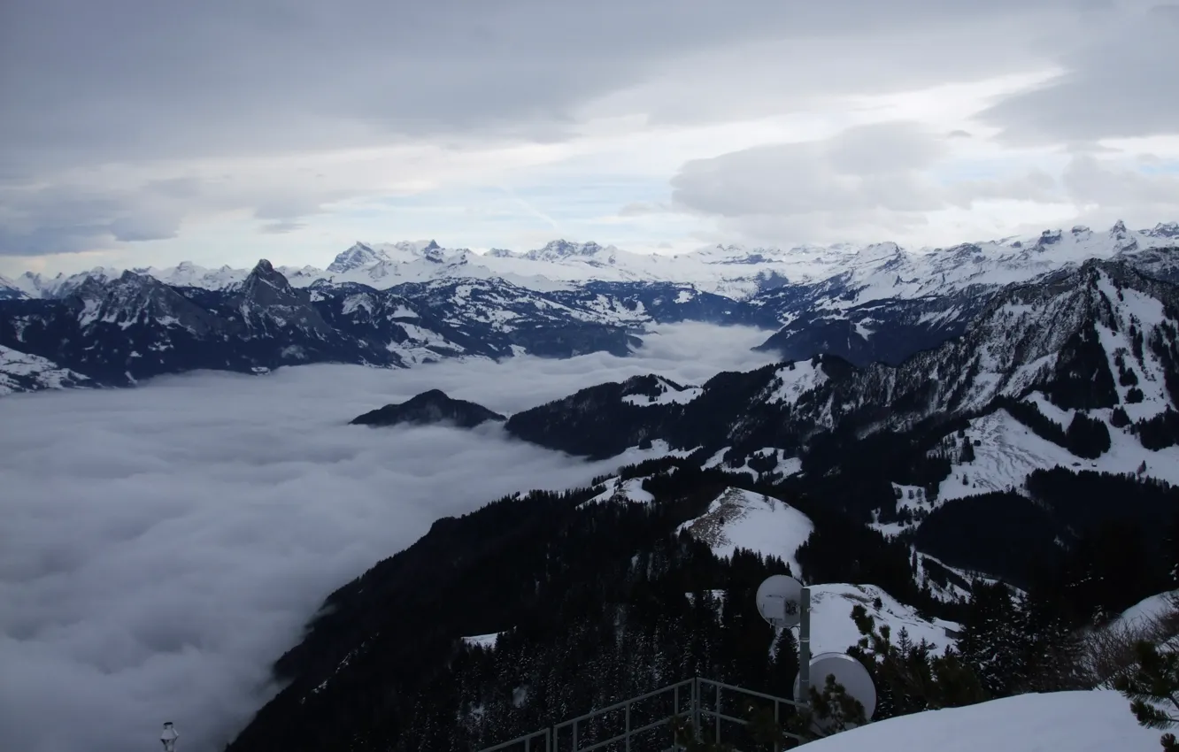 Photo wallpaper Switzerland, Alps, mount Rigi-Scheidegg