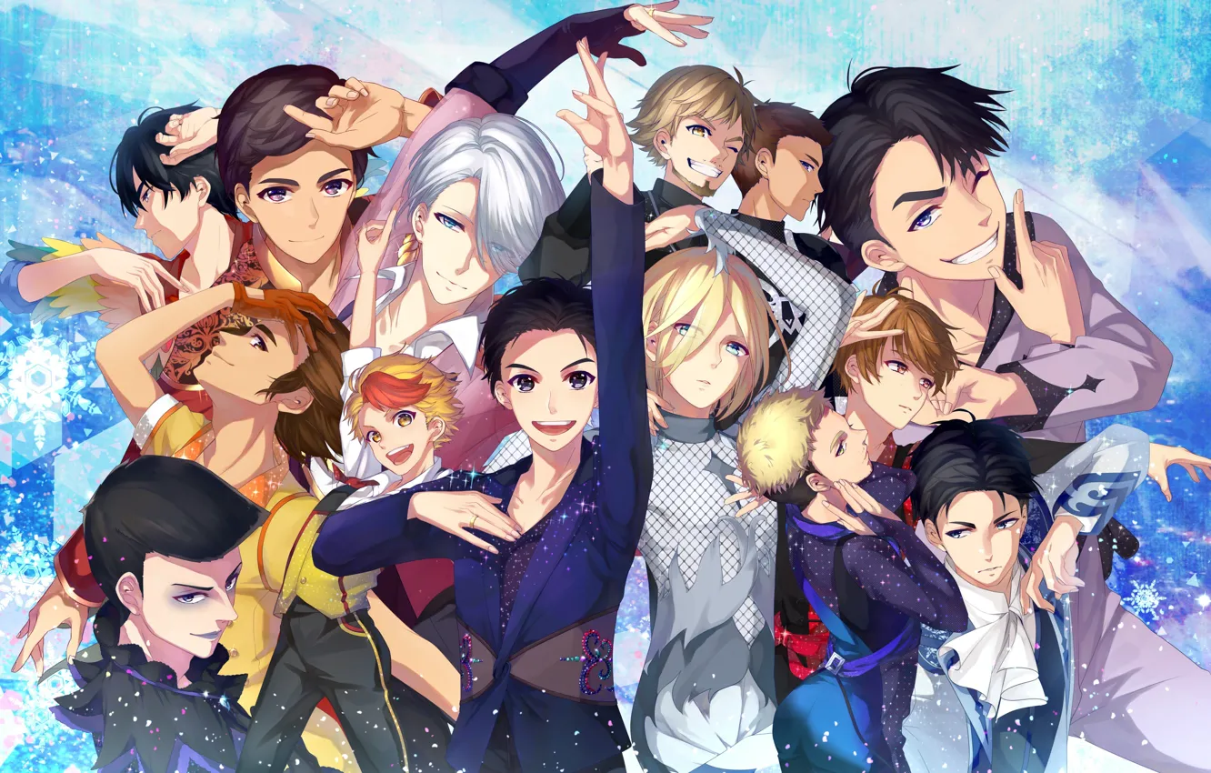 Photo wallpaper sport, anime, figure skating, art, skaters, guy, characters, Yuri on the ice