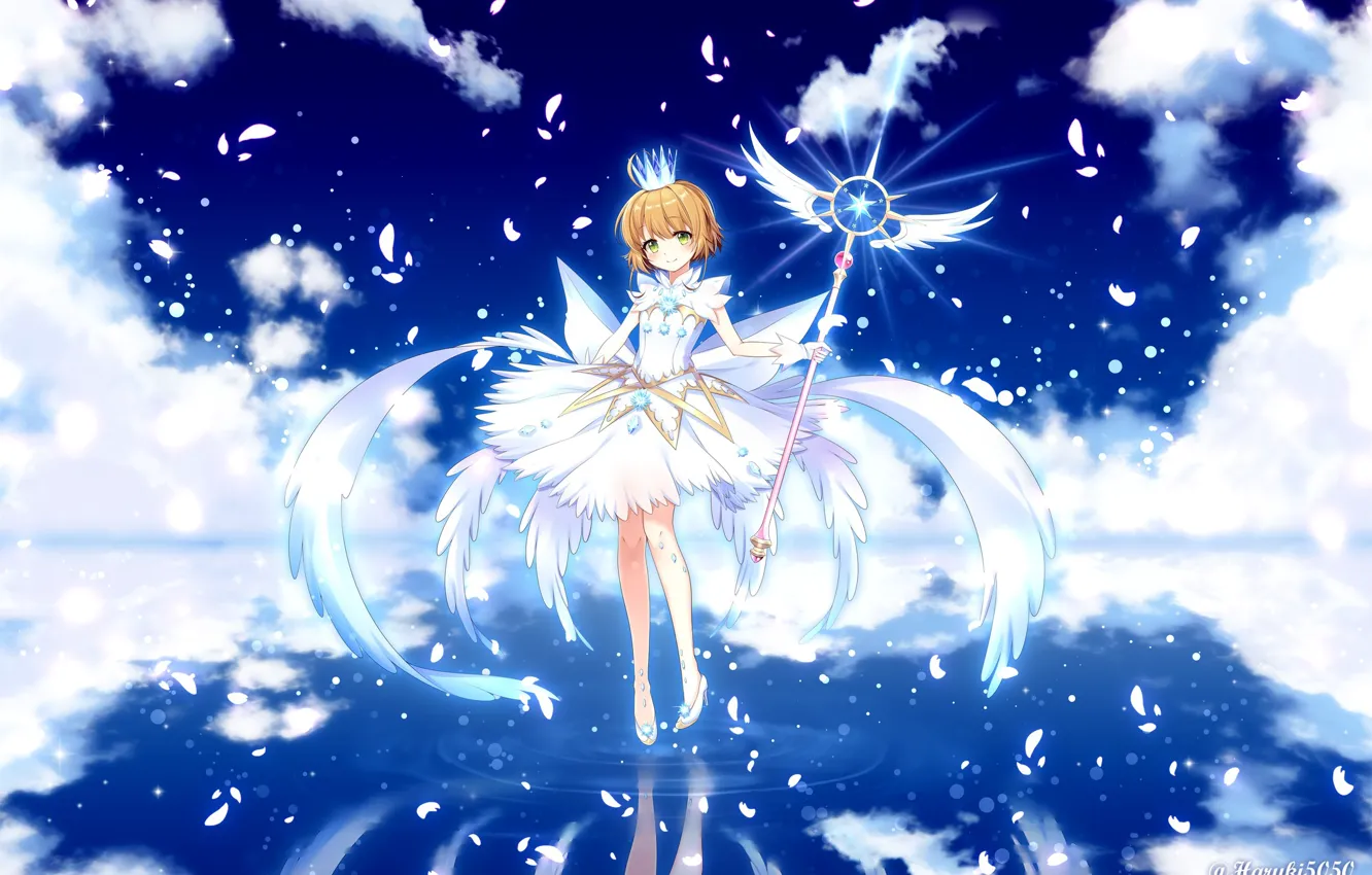 Photo wallpaper angel, anime, girl, Card Captor Sakura, Sakura-collector cards