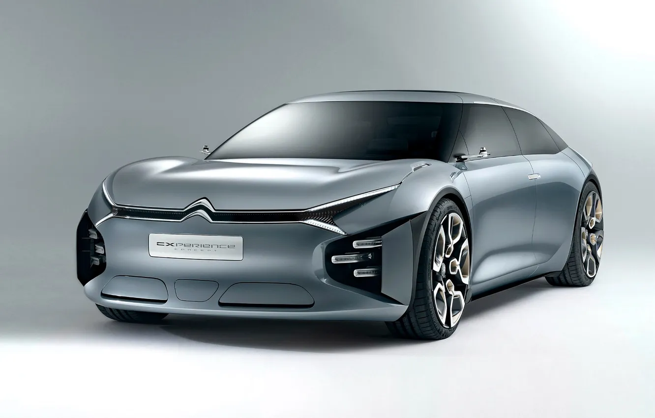 Photo wallpaper silver, Citroen, Citroen, grey background