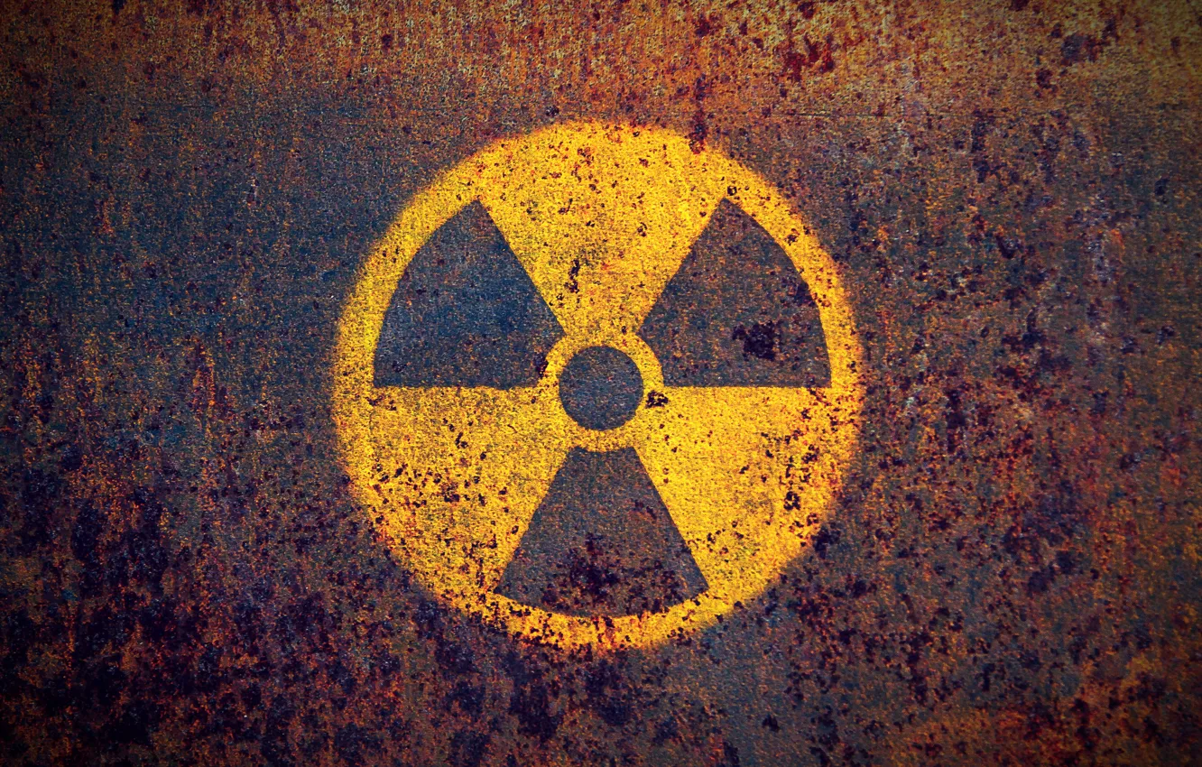 Photo wallpaper symbol, nuclear, rust