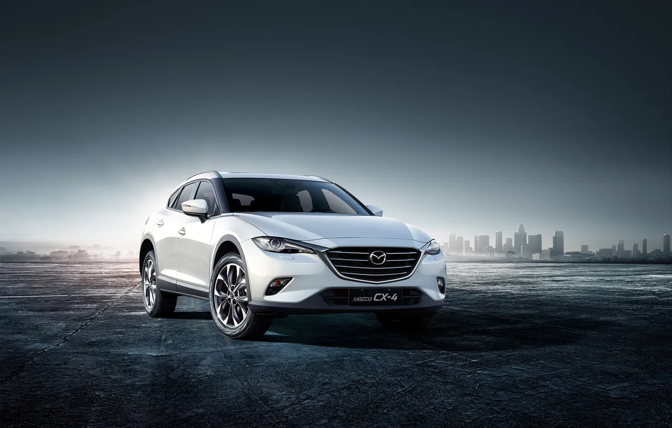 Photo wallpaper white, Mazda, Mazda, crossover, CX-4