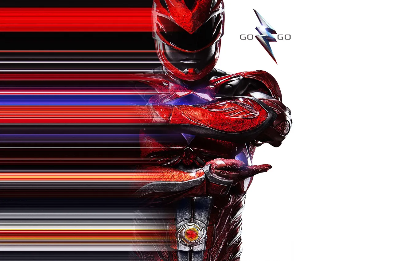 Photo wallpaper red, fiction, costume, helmet, poster, Power Rangers, Power Rangers, Red Ranger