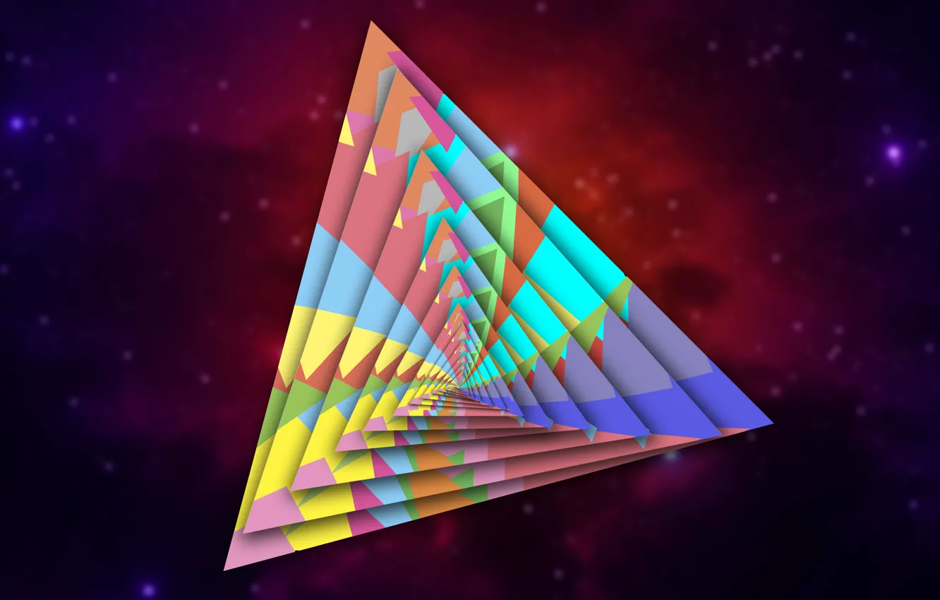 Photo wallpaper space, triangle, infinity