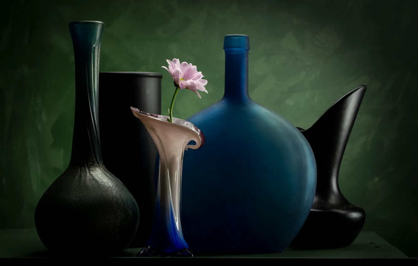 Photo wallpaper flowers, bouquet, vase