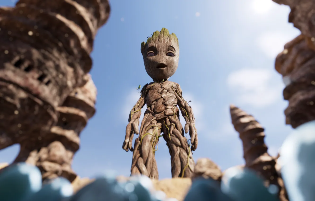 Photo wallpaper Vin Diesel, Groot, Marvel Studios, I Am Groot
