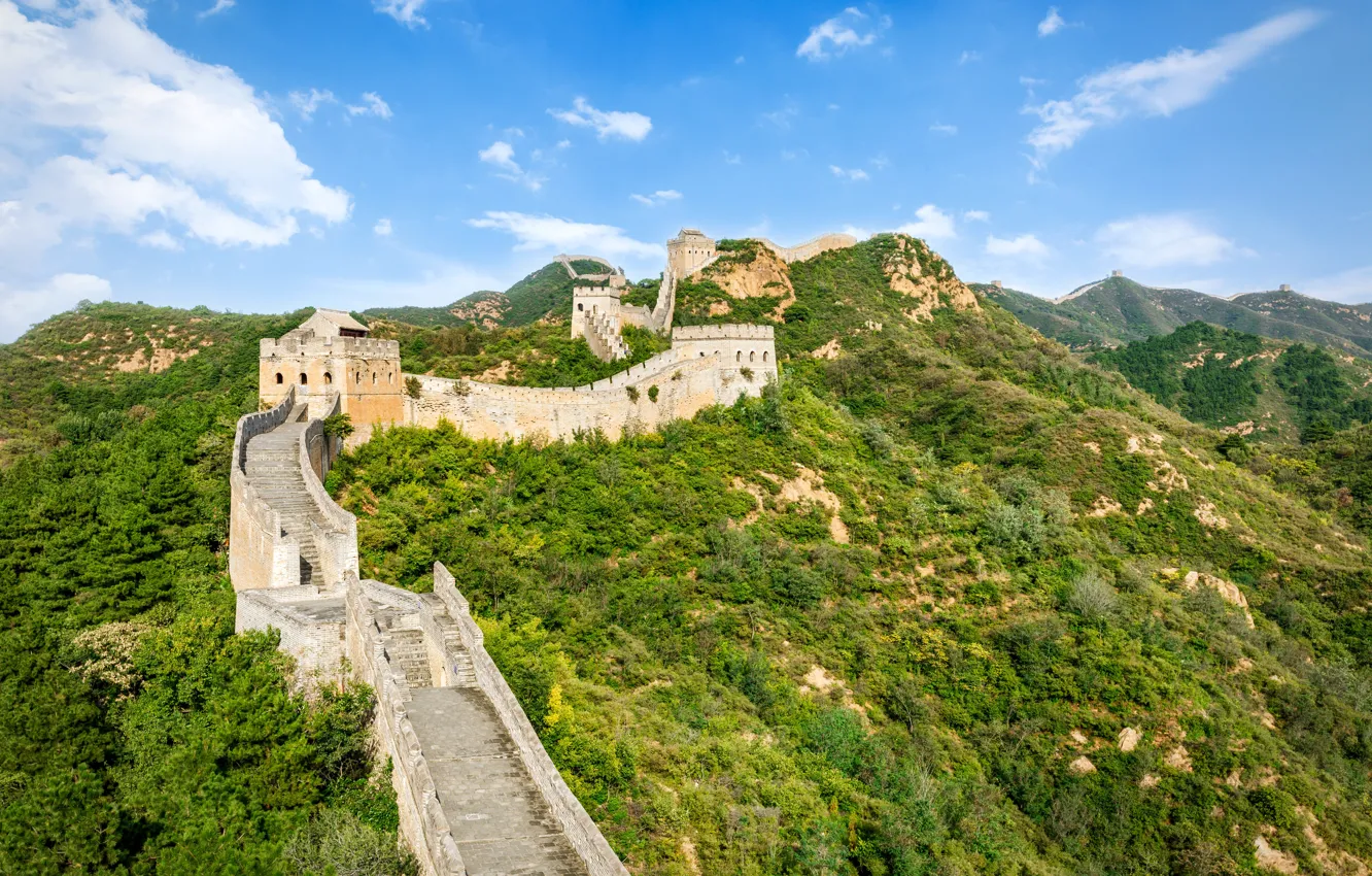 Photo wallpaper mountains, ladder, China, Beijing, Great CityCasino