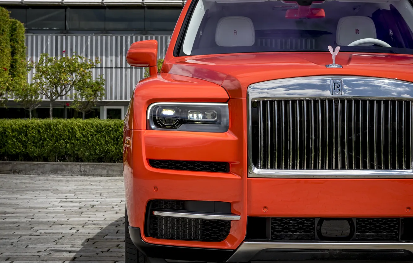 Photo wallpaper Rolls-Royce, close-up, front, Cullinan, Rolls-Royce Cullinan