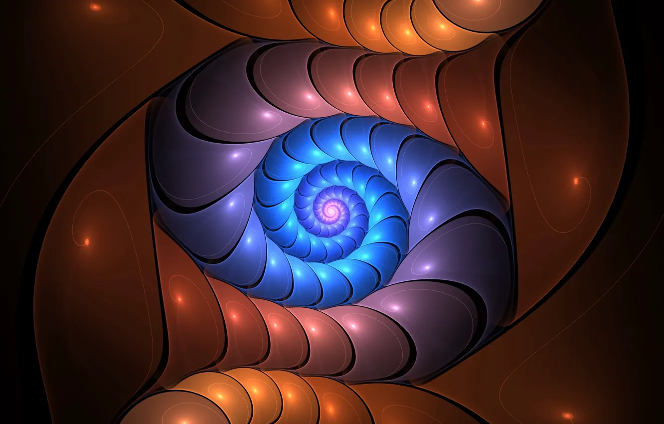 Photo wallpaper pattern, curls, spiral, fractal