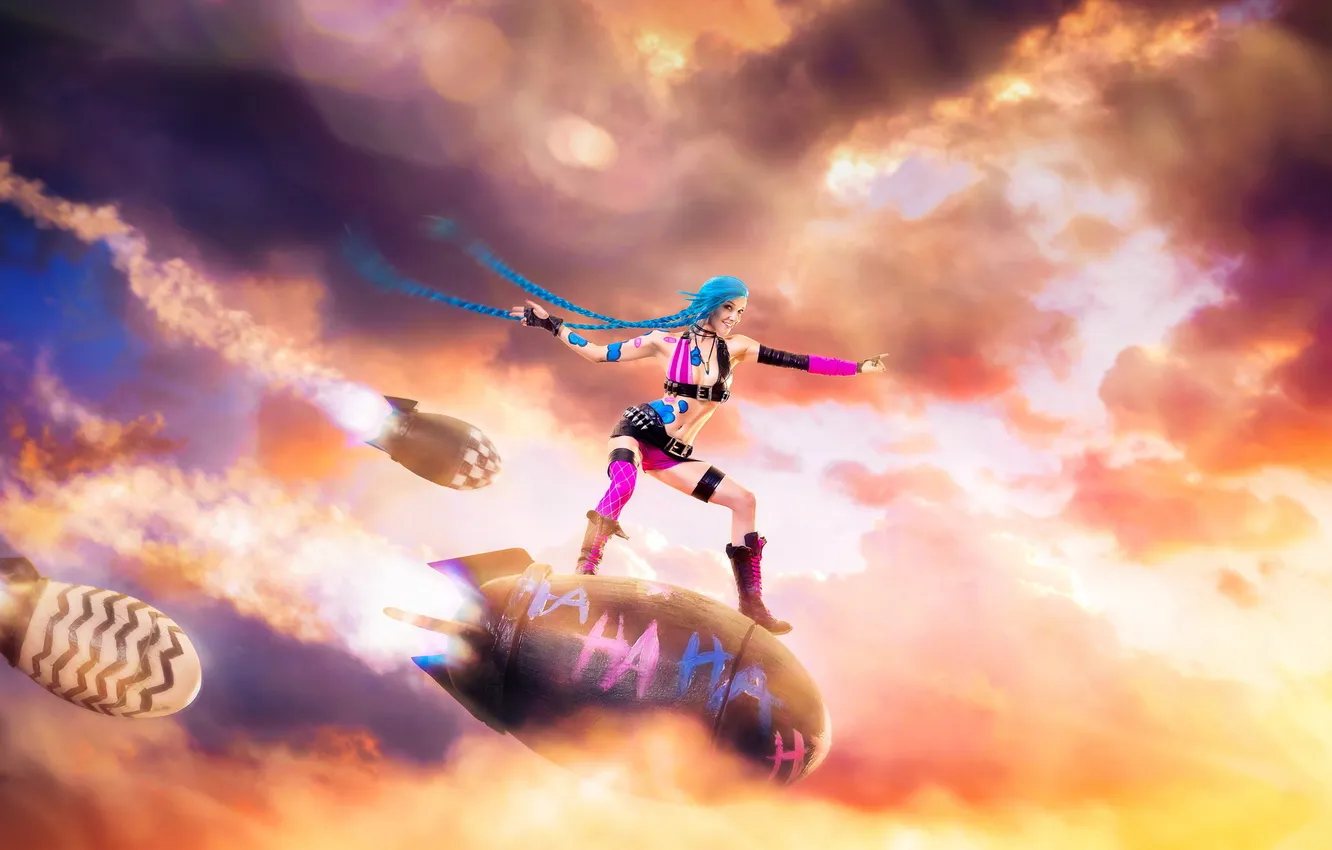 Photo wallpaper girl, fiction, bomb