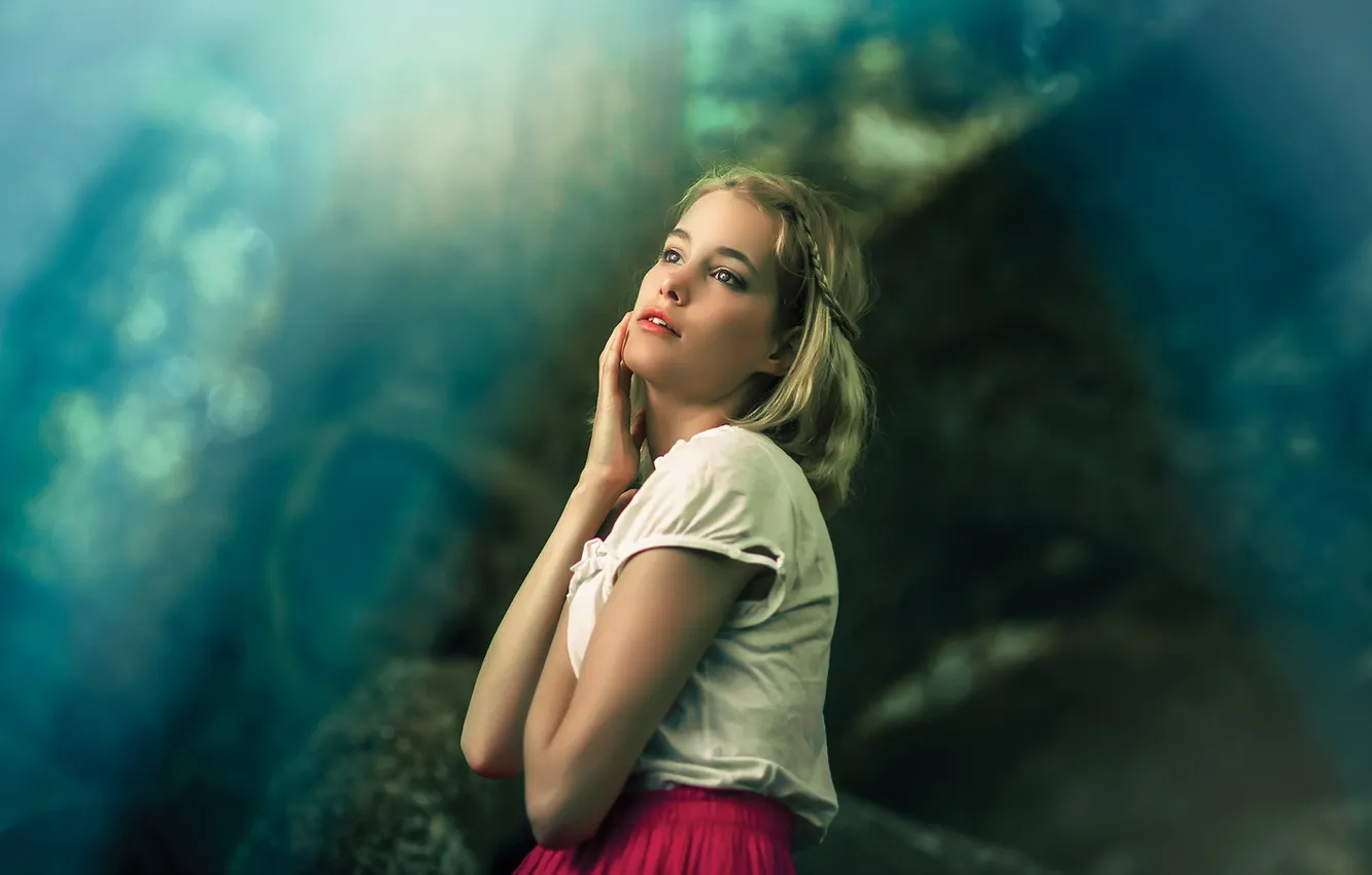 Photo wallpaper girl, pose, background