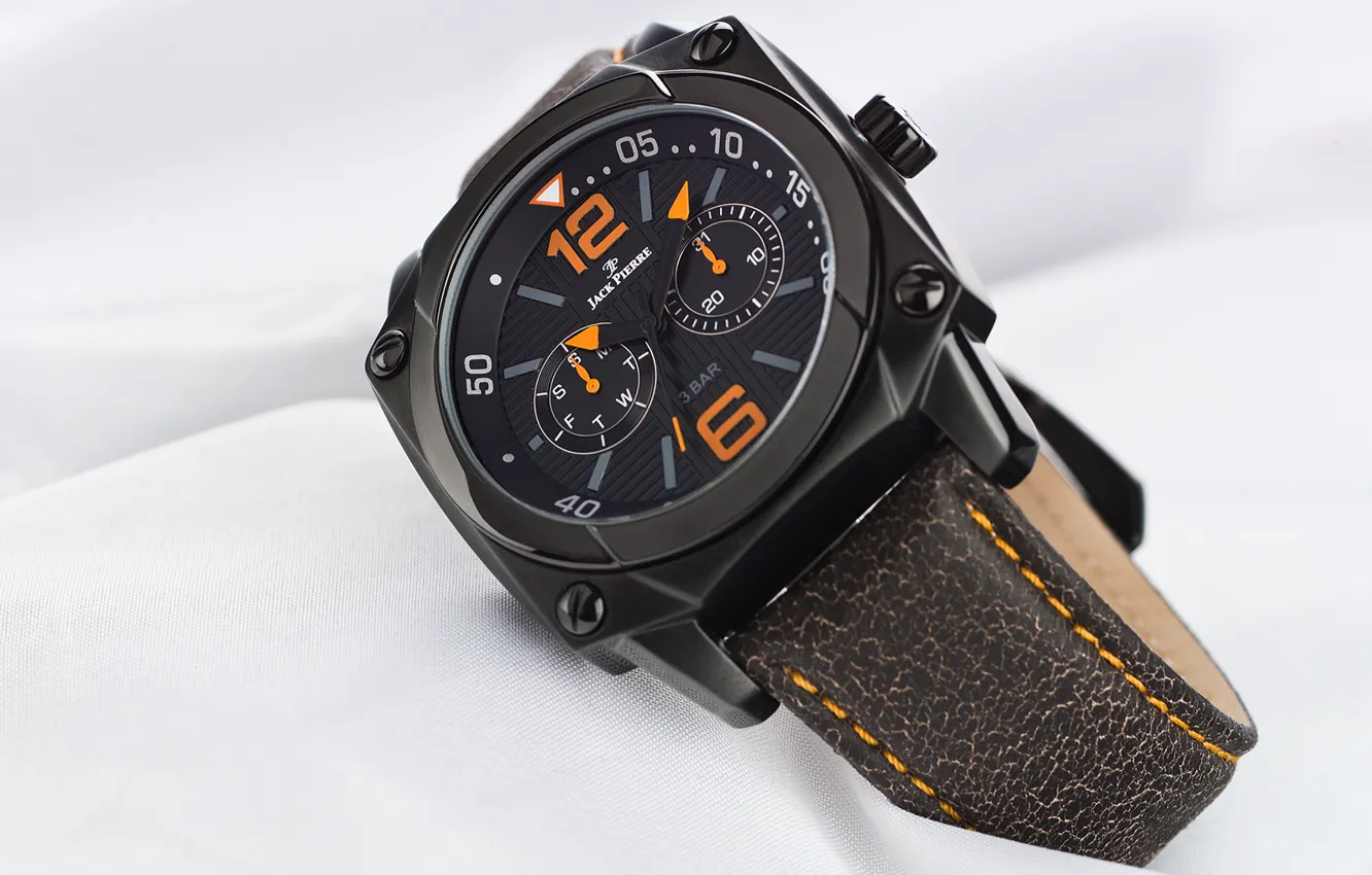 Photo wallpaper orange, watch, Jack Pierre