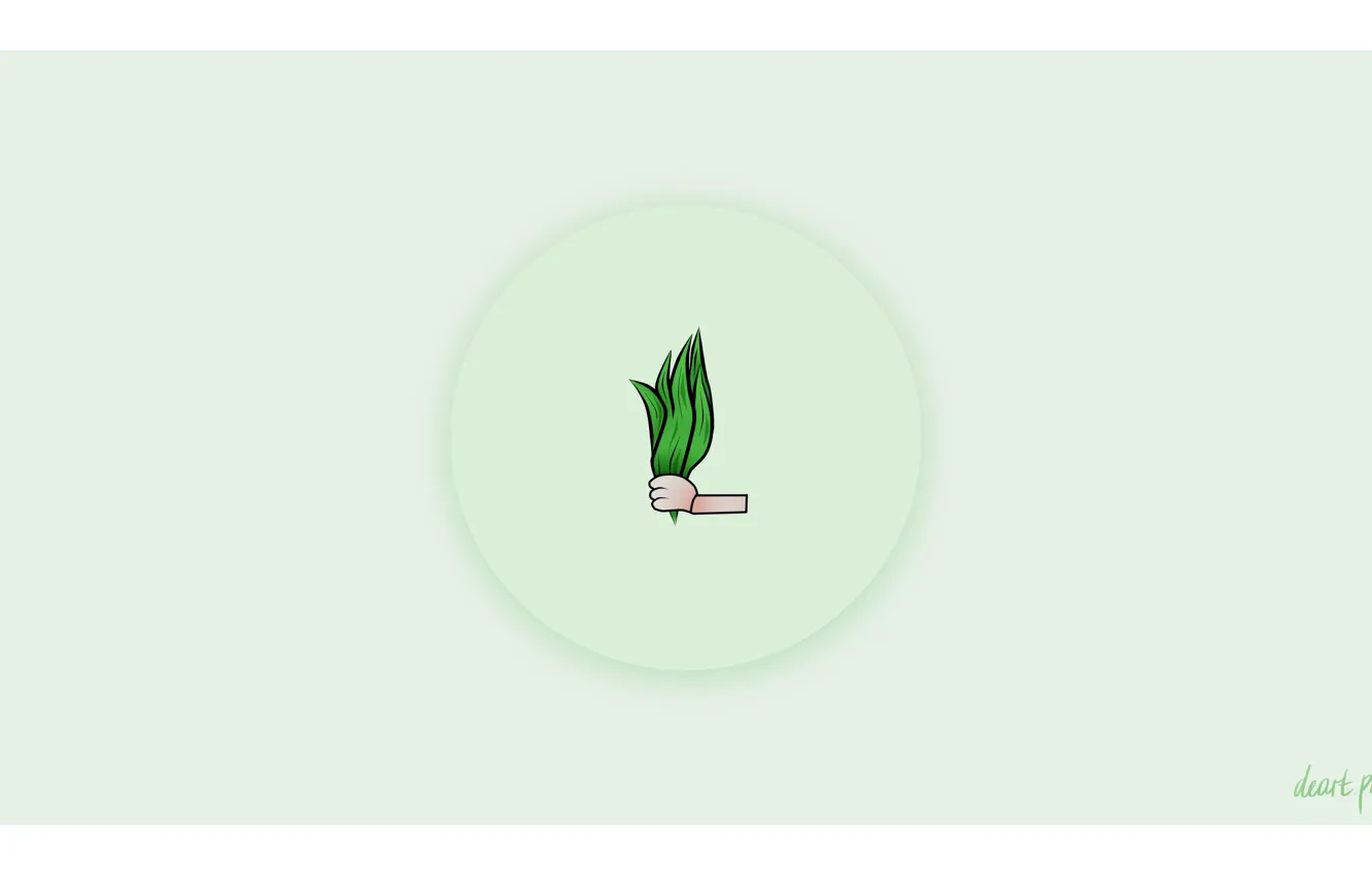 Photo wallpaper green, Wallpaper, figure, minimalism, art, grass nature, green leaves, art object