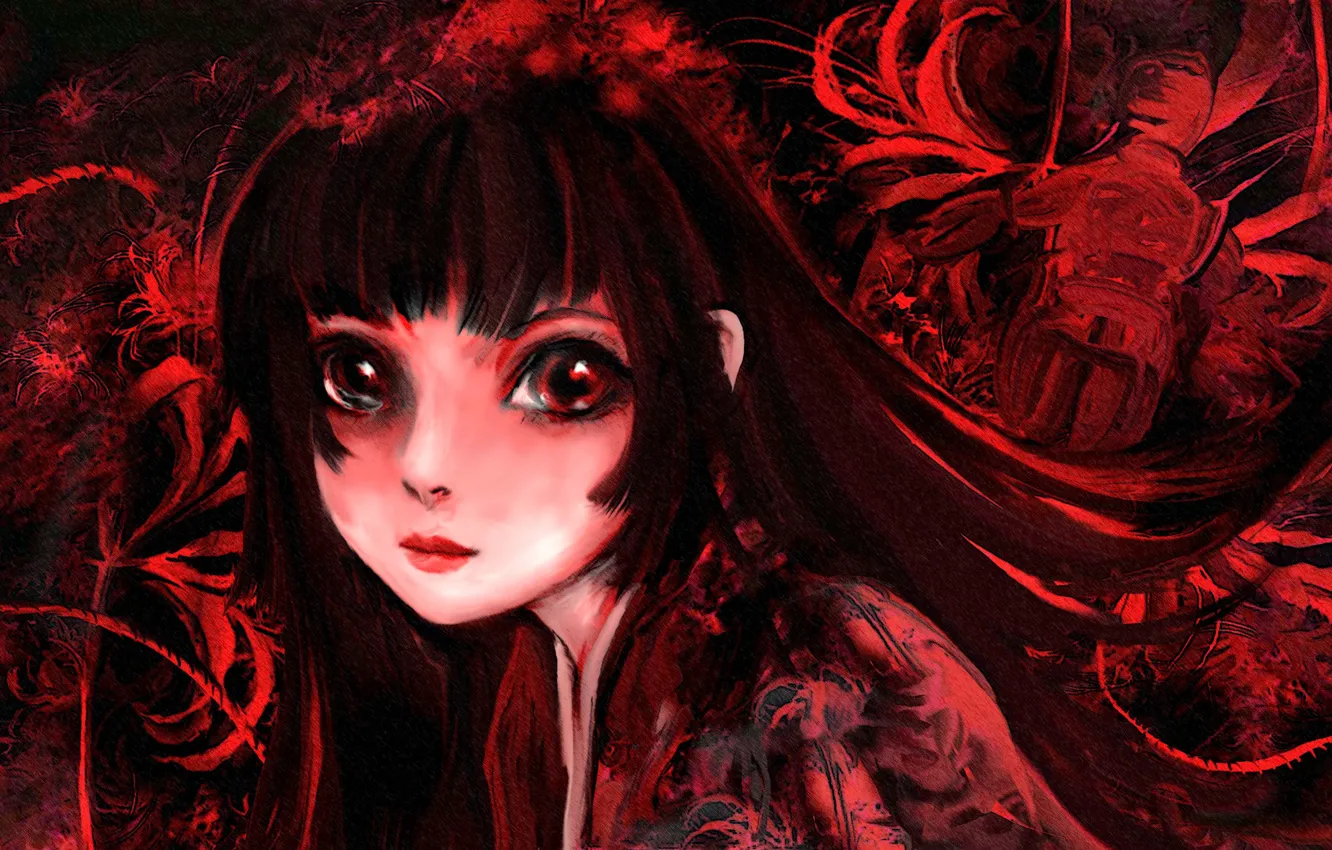 Photo wallpaper girl, thread, he lost his parents,