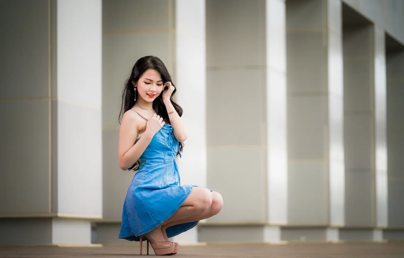 Photo wallpaper girl, Asian, cutie