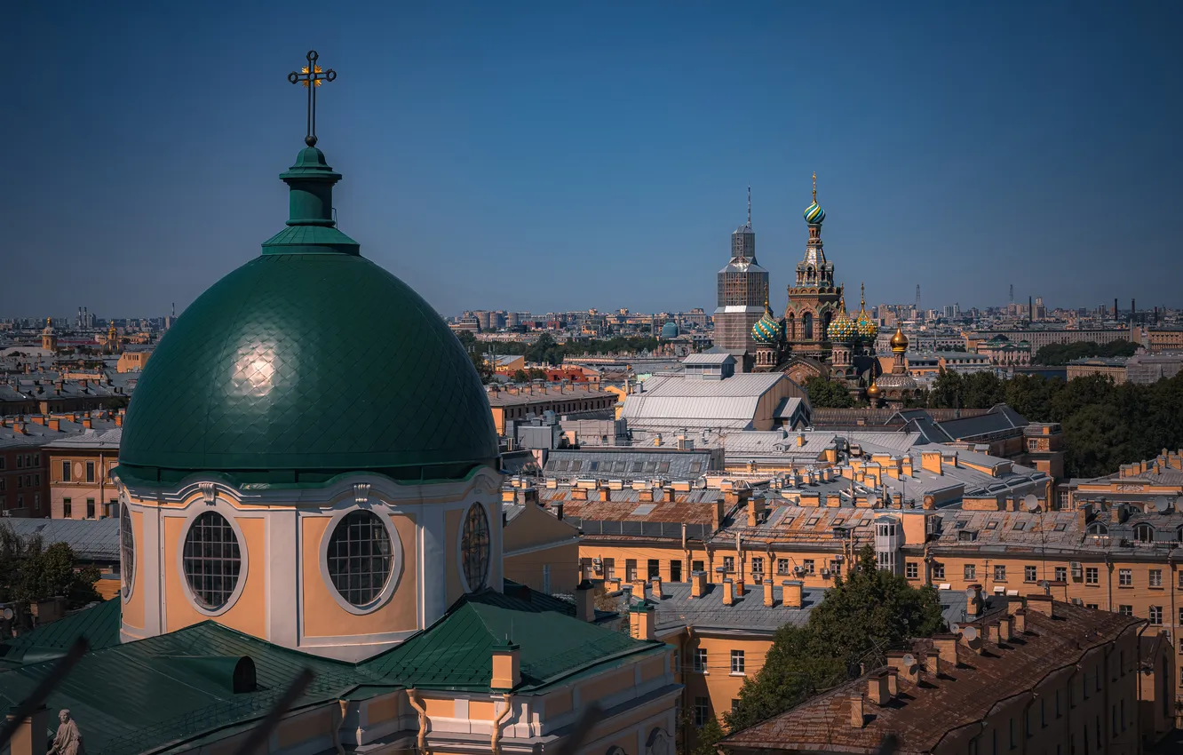 Photo wallpaper view, building, home, Saint Petersburg, Cathedral, Russia, the dome, Church Of The Savior On Blood