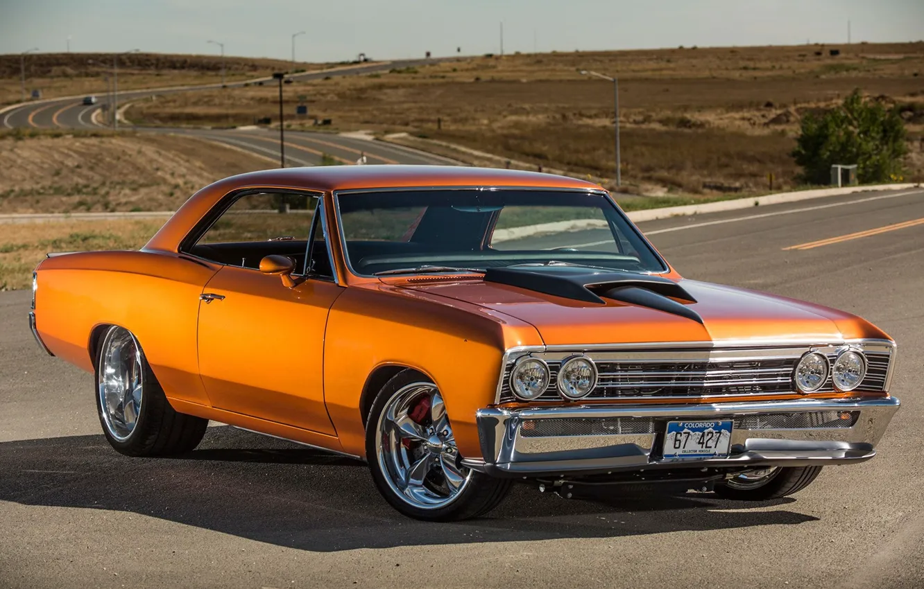 Photo wallpaper Muscle, Coupe, Chevy, Chevelle, Vehicle
