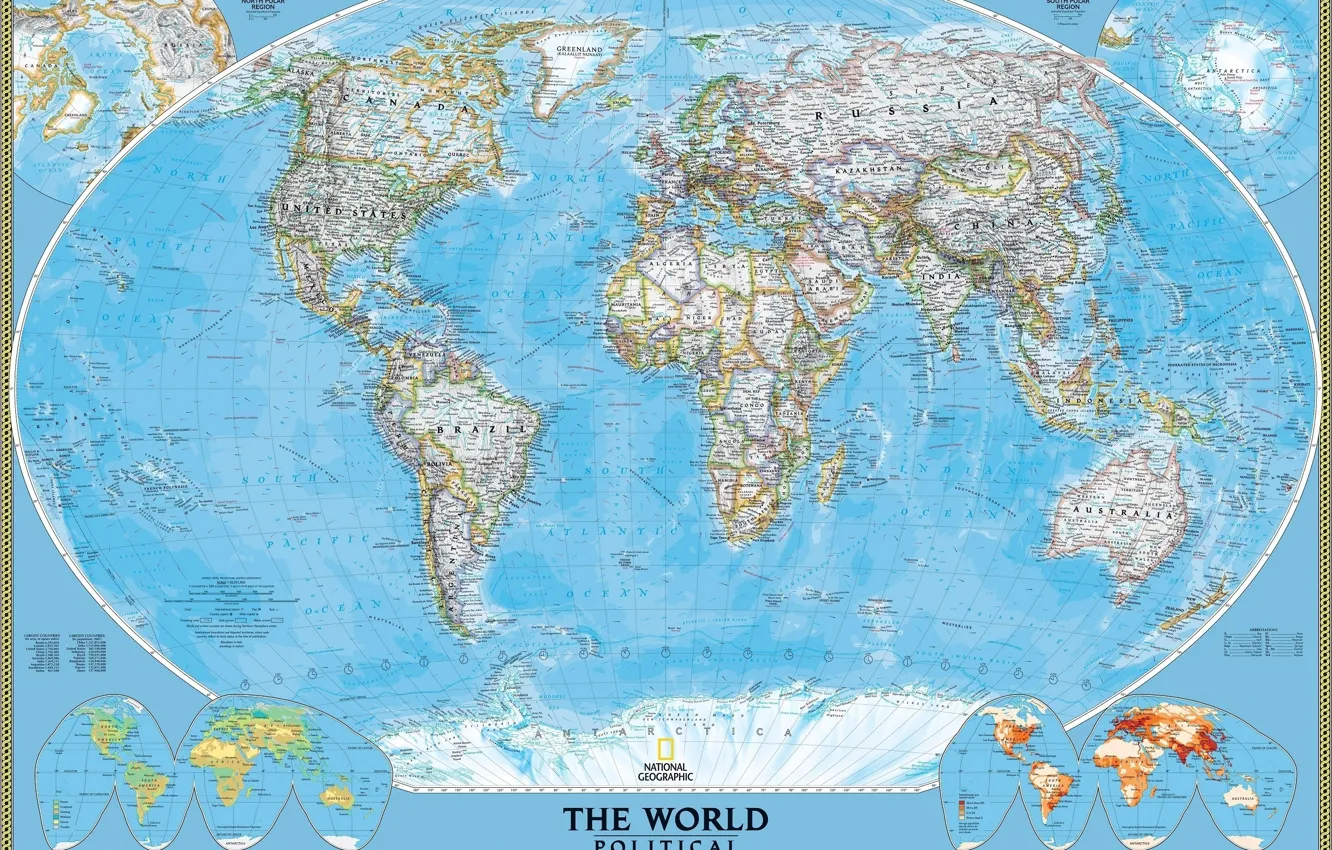 Photo wallpaper the world, map, policy, map, political, the world