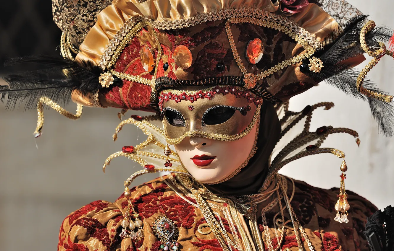 Photo wallpaper mask, costume, Venice, carnival