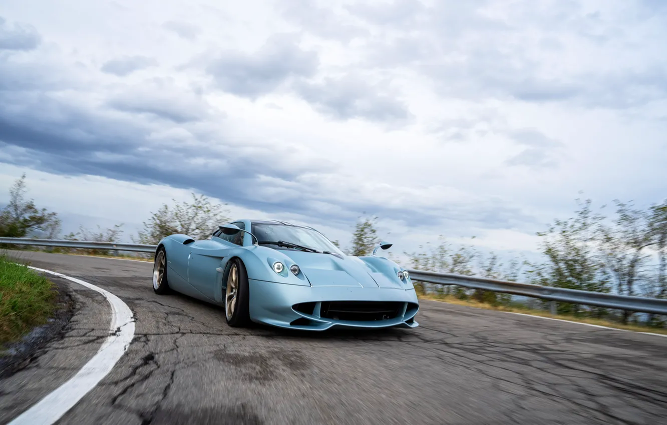 Photo wallpaper car, Pagani, road, To huayr, Pagani Huayra Codalunga