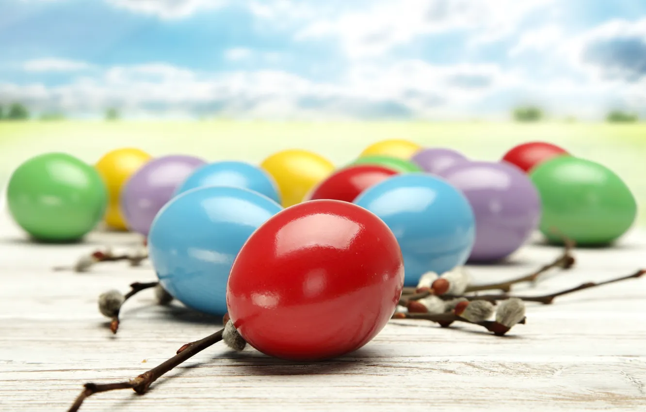 Photo wallpaper eggs, Easter, Easter eggs