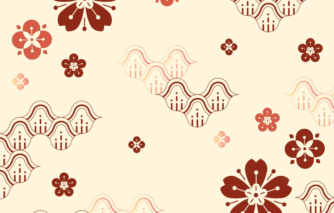 Photo wallpaper flowers, background, pattern, texture, ornament