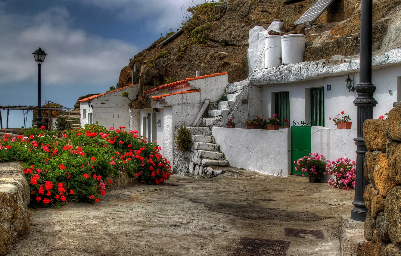 Photo wallpaper the city, photo, home, Spain, The Canary Islands, San Cristobal de La Laguna