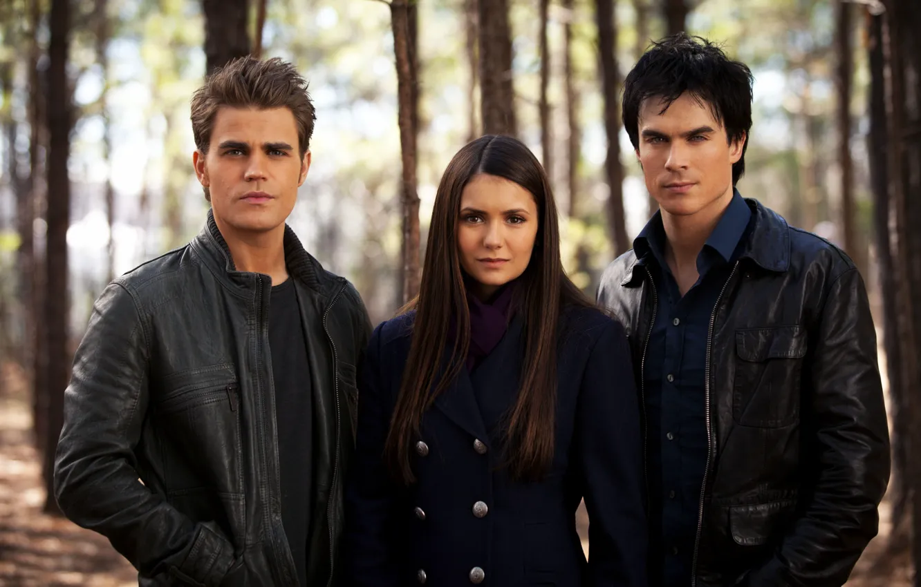 Photo wallpaper girl, actor, the series, guy, Nina Dobrev, Nina Dobrev, The Vampire Diaries, three