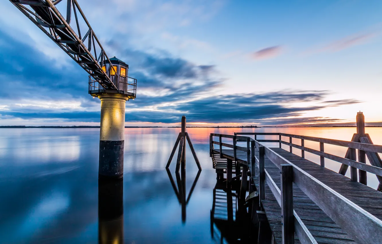 Photo wallpaper coast, lighthouse, pierce