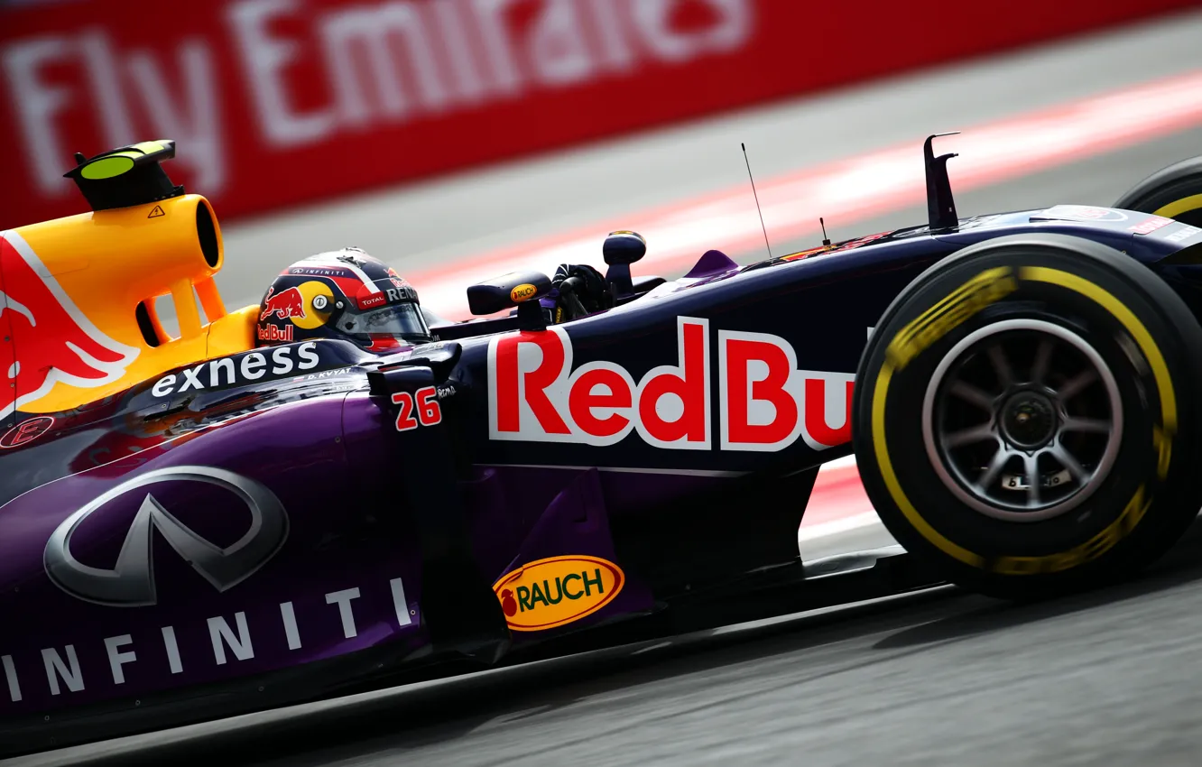 Photo wallpaper Profile, Formula 1, Red Bull, Daniil Kvyat