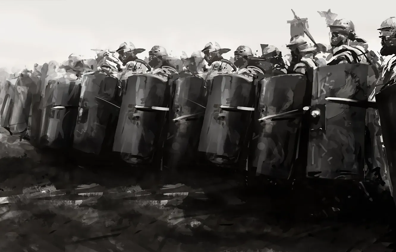 Photo wallpaper art, soldiers, Rome, Legionnaires