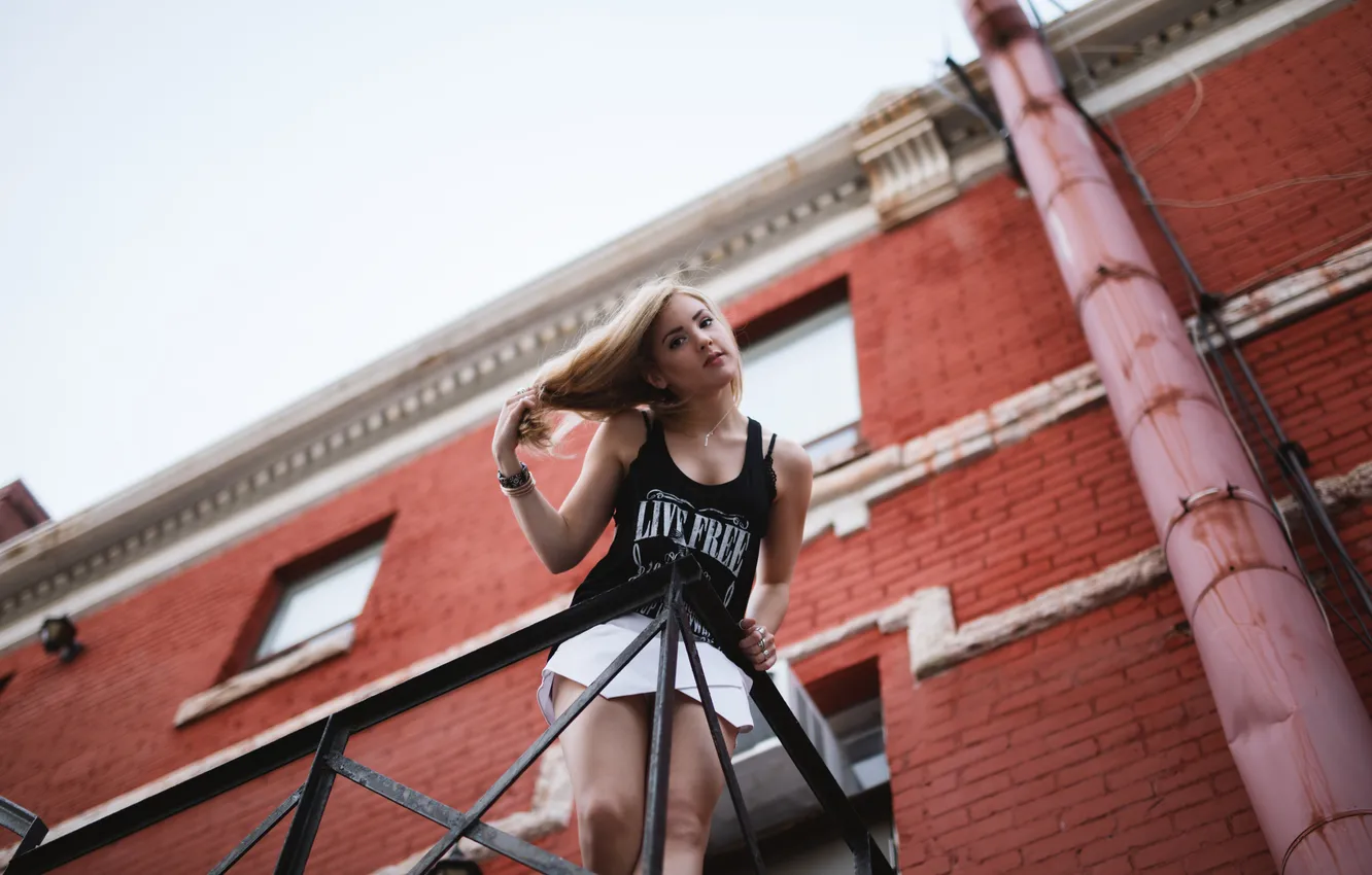 Photo wallpaper summer, girl, face, hair, legs