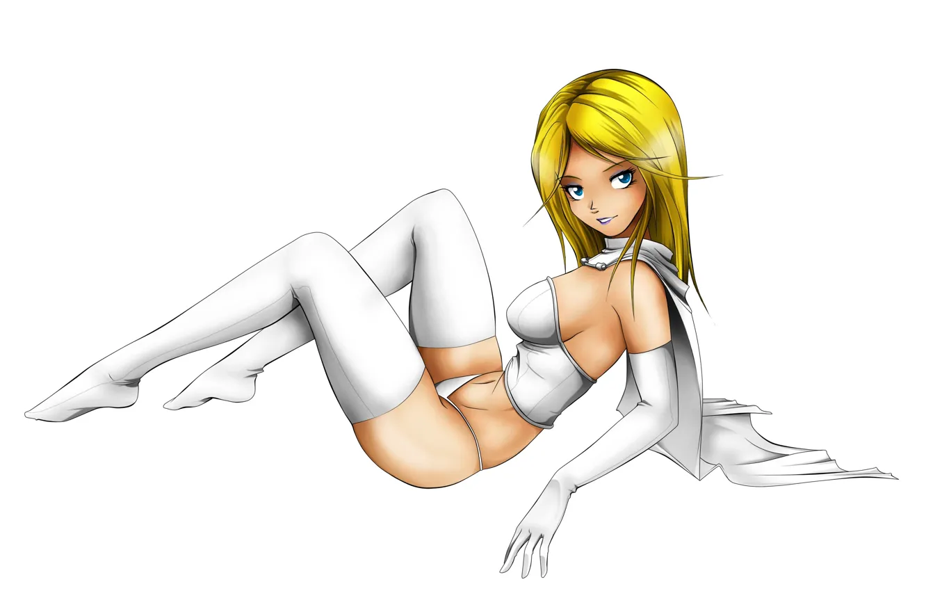 Photo wallpaper figure, art, blonde, x-men, Emma Frost, x-man, Emma Frost