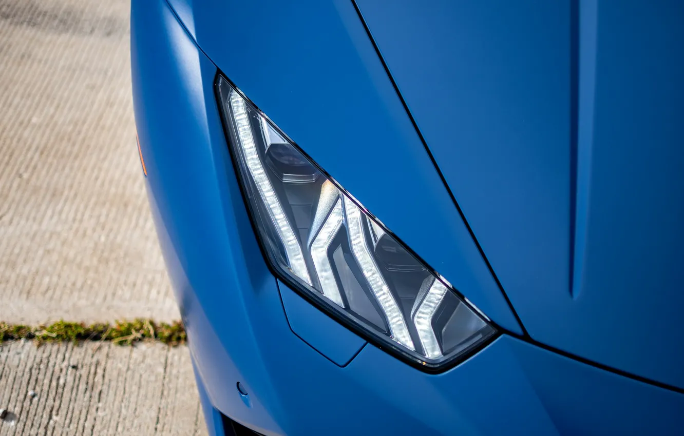 Photo wallpaper Lamborghini, Light, Blue, VAG, Huracan, LED
