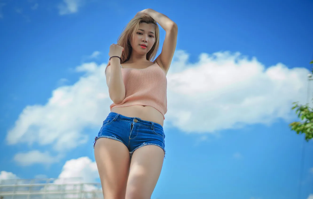 Photo wallpaper look, shorts, Mike, Asian, hip