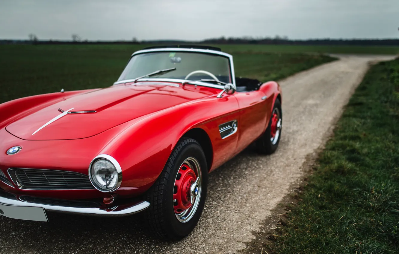 Photo wallpaper BMW, red, 507, 1959, BMW 507