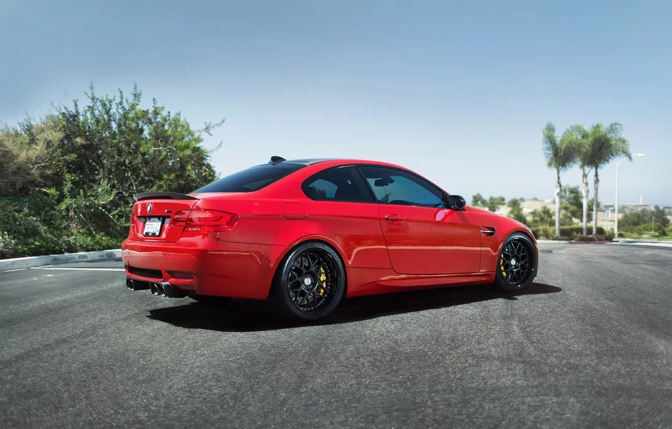Photo wallpaper road, BMW, BMW, red, red, e92