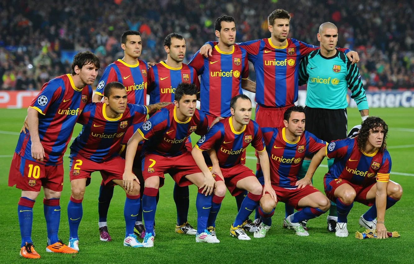 Photo wallpaper Champions League, fc barca, Messi