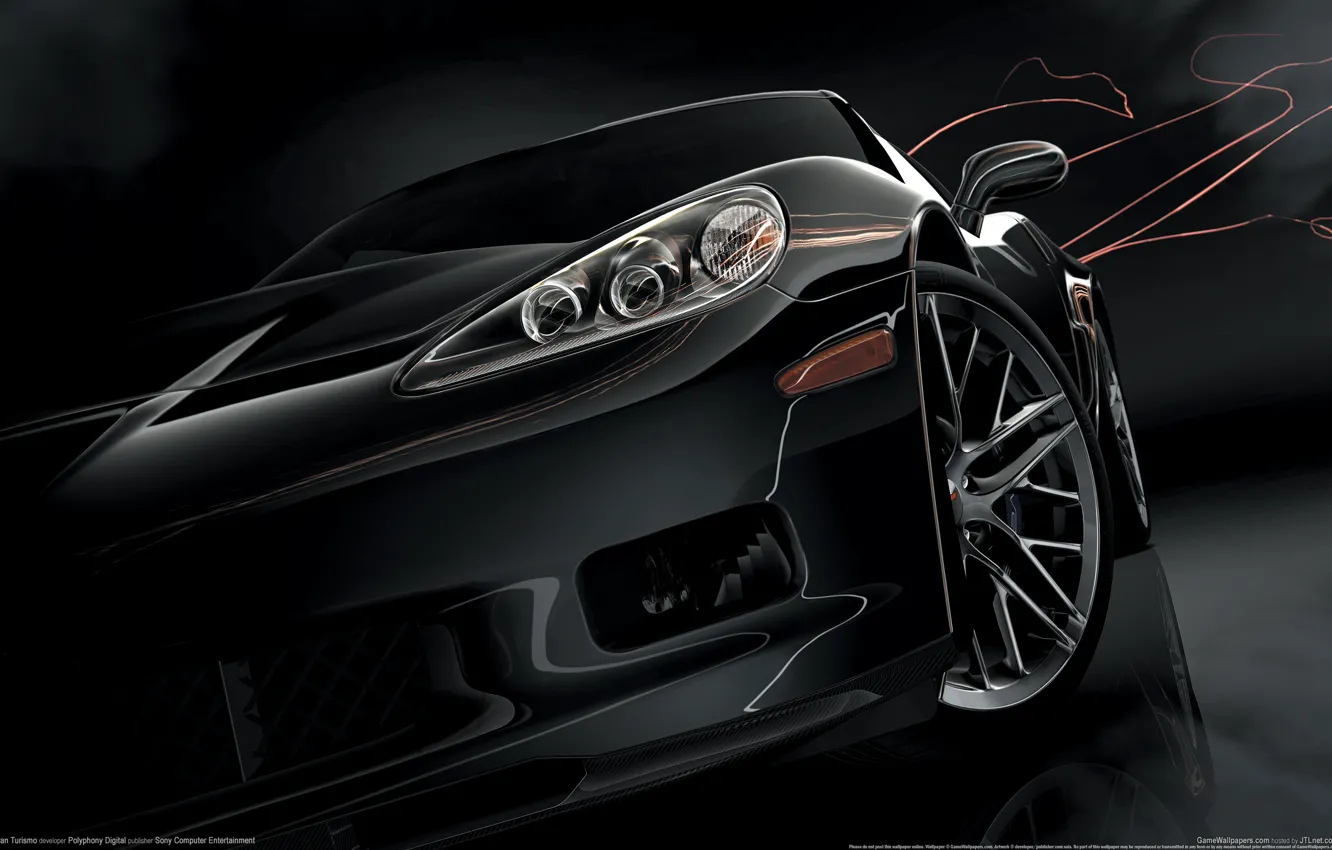 Photo wallpaper race, black, gran turismo, machine